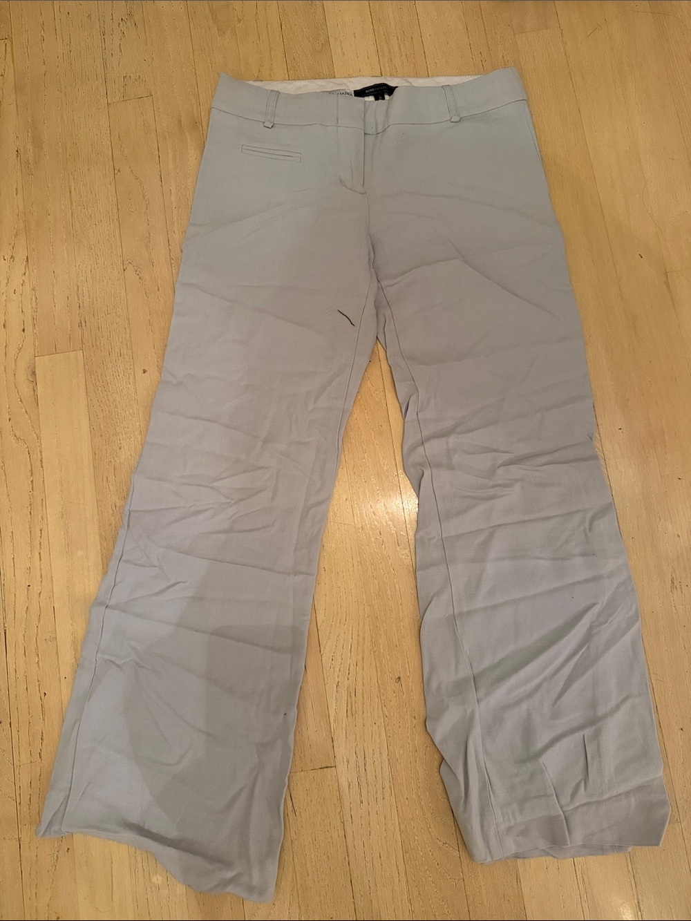 BCBGMaxAzria Light Gray Wide-Leg  Tailored Pants